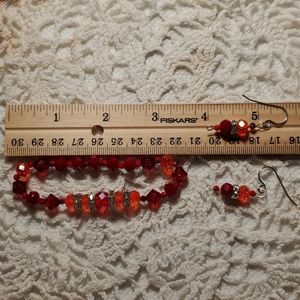 7 inch stretch Bracelet and earrings